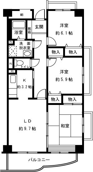 東京都三鷹市北野１丁目 間取り