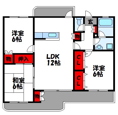 ピノ津丸 201号室 間取り