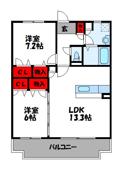 アルバ空港東 間取り