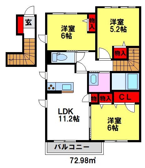 プロヌーブ萱方 間取り