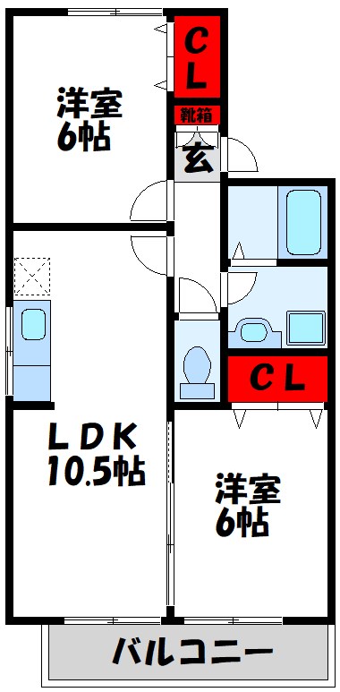 セジュール赤間 間取り図