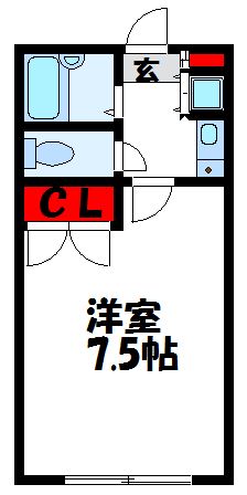 レオパレス一也 208号室 間取り