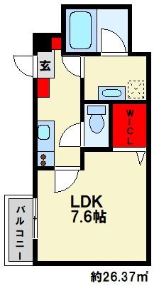 レグルス春日 101号室 間取り