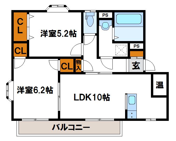 ハイルーラル2 201号室 間取り