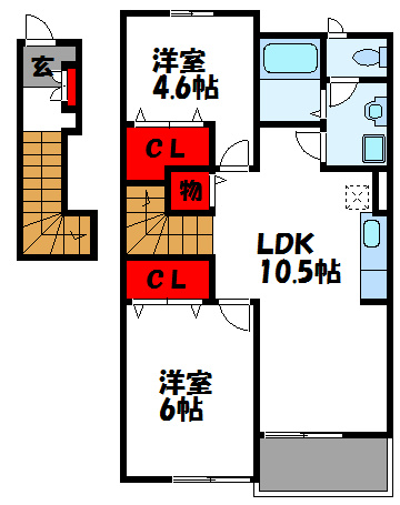 エスポワール吉田Ⅲ  間取り