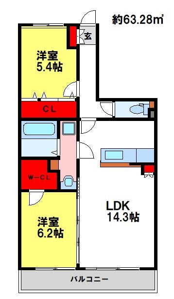 福岡県久留米市梅満町 間取り
