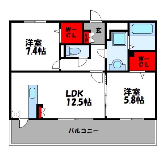 福岡県糟屋郡志免町片峰３丁目 間取り