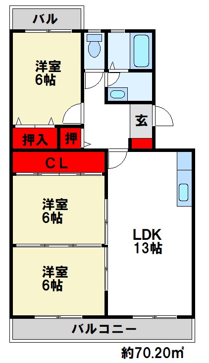ドミール水城 間取り