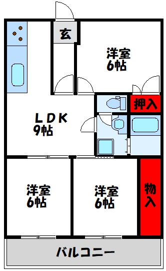 シティフォレスト海老津 間取り図