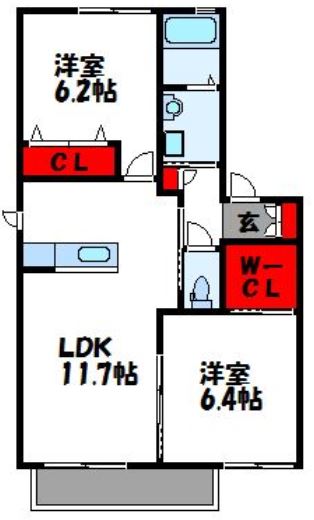 美穂の里　参番館 201号室 間取り