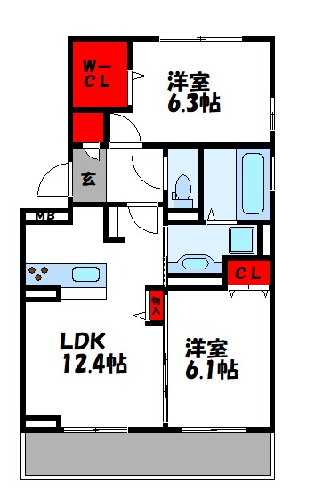 D-roomS・K　A棟 間取り