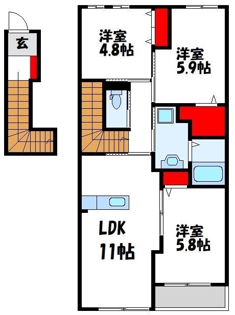 サウスサイドテラス 3号室 宗像市河東 アパート 福岡のデザイナーズ 賃貸マンション アパート トーマスリビング