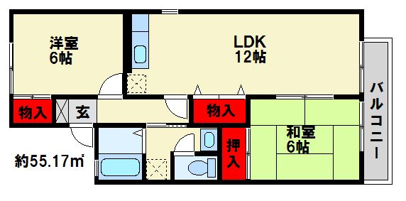 リベール春日 間取り図