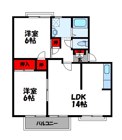 フレグランス高平C 間取り図