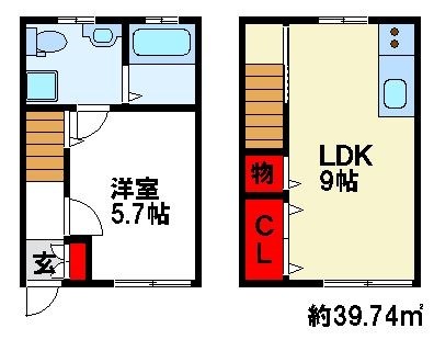 メゾン新鳥栖C 5号室 間取り