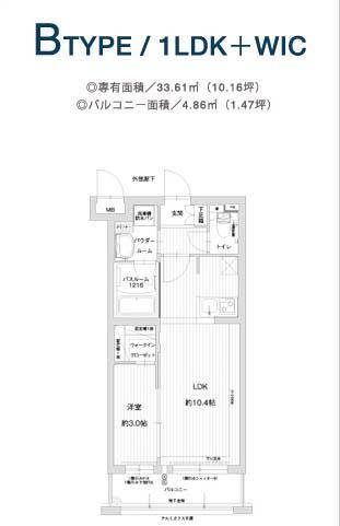 グランフォーレ西新ヒルズ 302号室 間取り