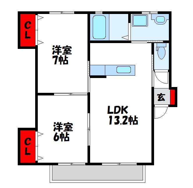 アドバンテイジ柚須東　A棟 間取り