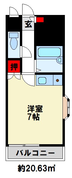 オークピアサンライズ 405号室 間取り