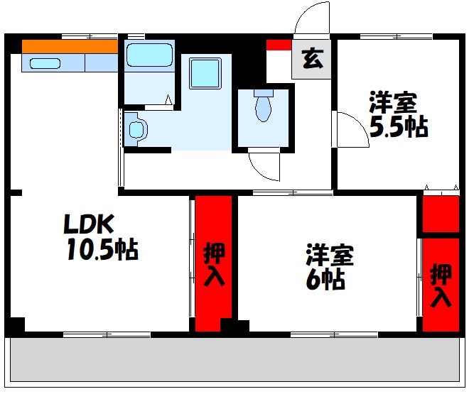 ビレッジハウス宗像 間取り図
