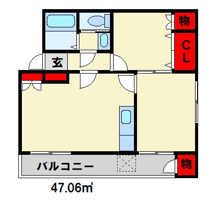 ガーデンハイツ都府楼 201号室 間取り