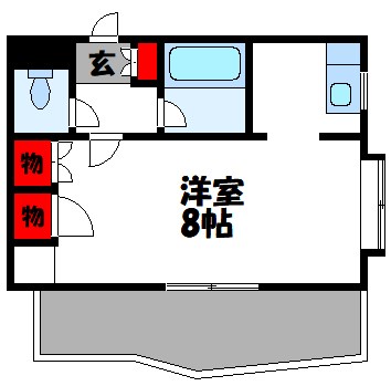 ベルメゾン新宮 201号室 間取り