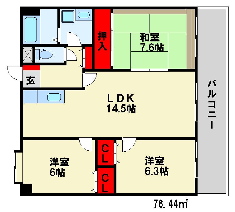 キャッスル32 間取り