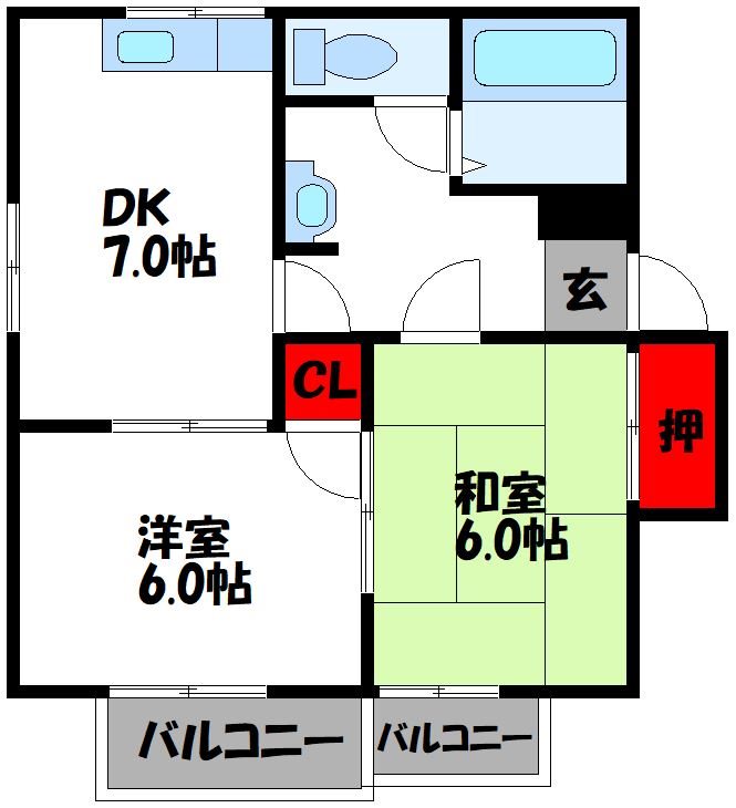 センダハイツハナセ 間取り