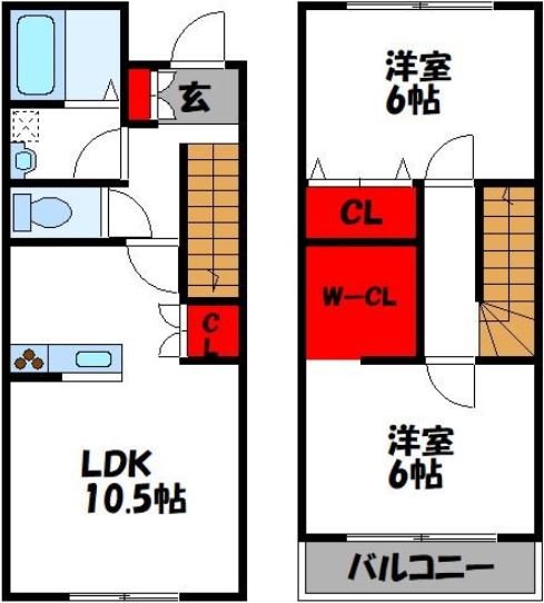 Rays　terrace Tsuyazaki 101号室 間取り