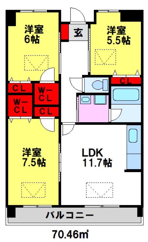 ルネス旭 間取り