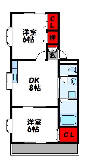 アネックス内橋C棟 間取り