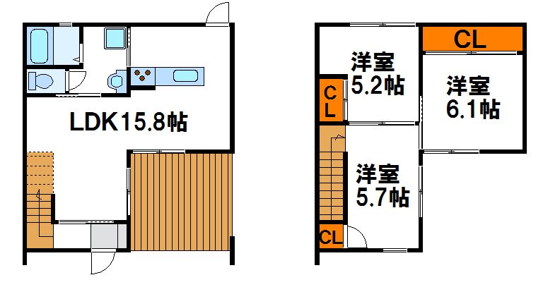 ソフィア福津 A号室 間取り