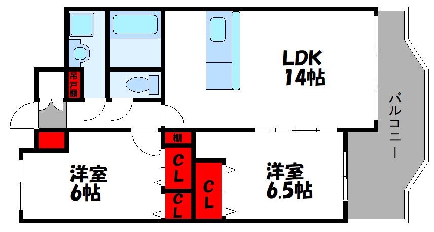 福岡県遠賀郡遠賀町今古賀 間取り