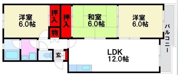 シティハイツ萩尾  間取り