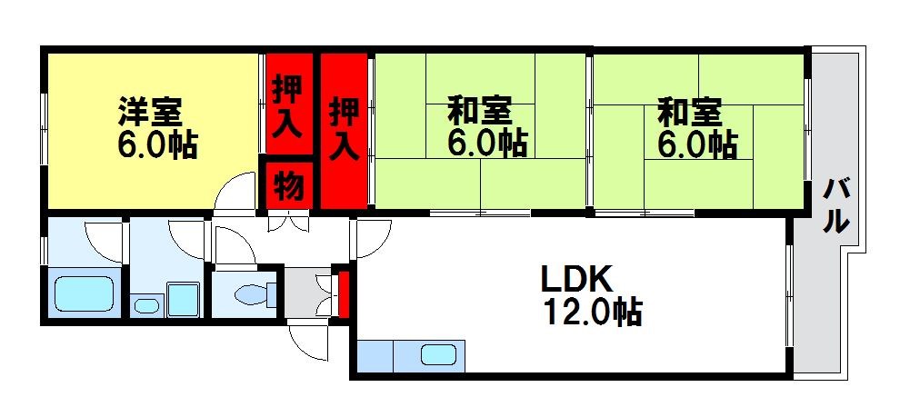 シティハイツ萩尾  間取り