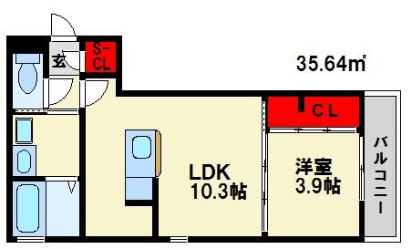 D-room下大利駅前 302号室 間取り