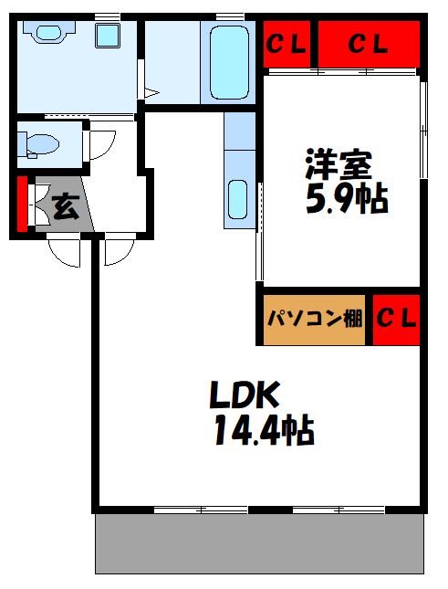 カーサニケB 間取り図