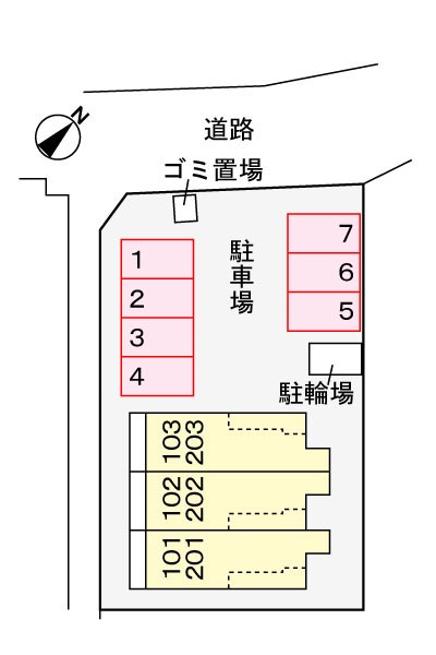 メゾンランコントル 駐車場