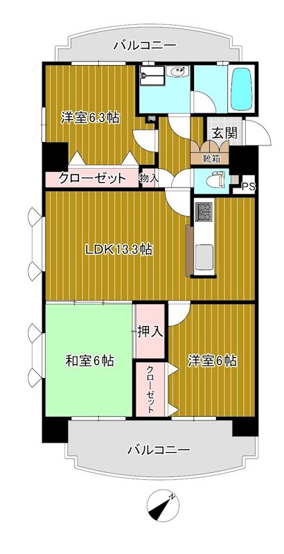 アメニティ高宮 間取り