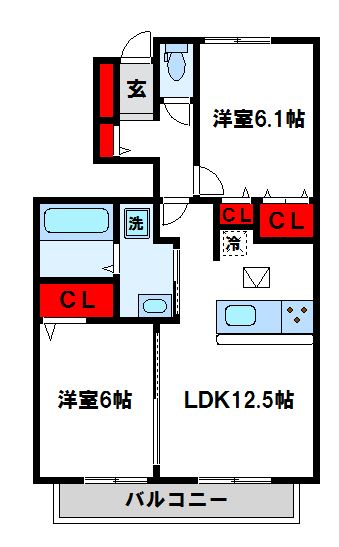 コンフォールヴィラ 101号室 間取り