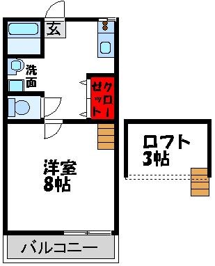 シエロ城山 103号室 間取り