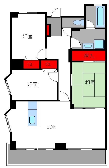 テラスハウゼェ小笹 間取り図