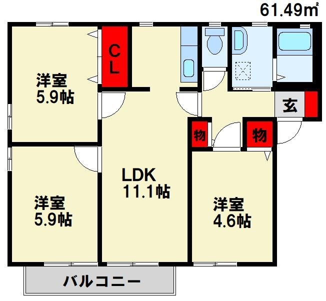 フォレストⅧ　A 間取り