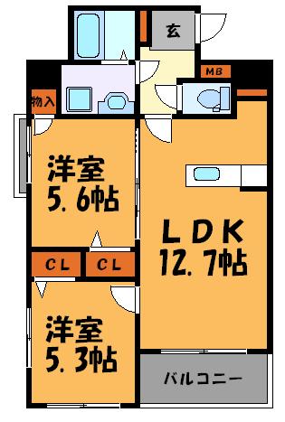 マルエイ桜坂 302号室 間取り