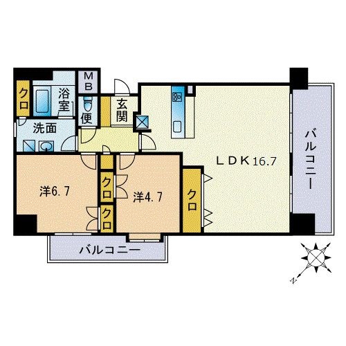 アビターレ南天神 間取り図