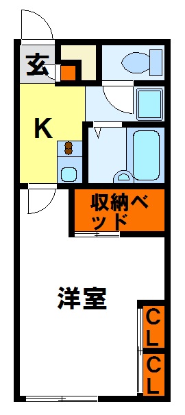 レオパレスユリハウス都府楼南 208号室 間取り