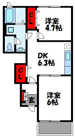 パーミイヒル参番館  間取り