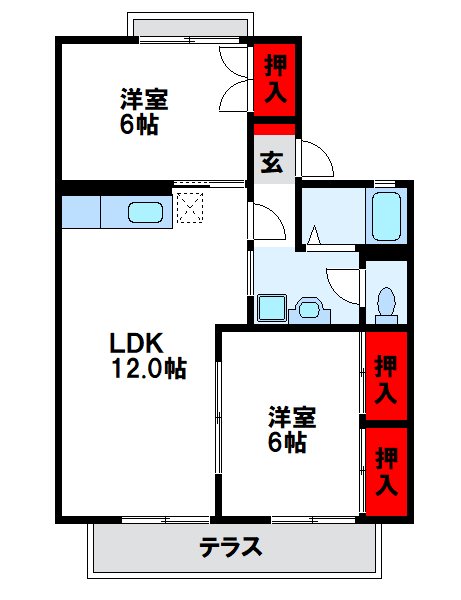 セジュール福間 間取り