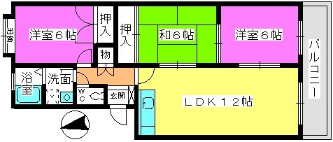 アネックス三苫 405号室 間取り