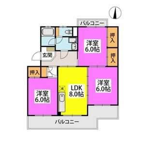ビレッジ都府楼Ⅱ 間取り