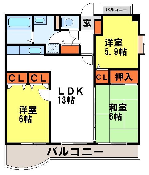 プレミール筑紫 間取り